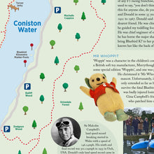 Load image into Gallery viewer, Donald Campbell&#39;s Coniston Photoguide Lap Map close-up
