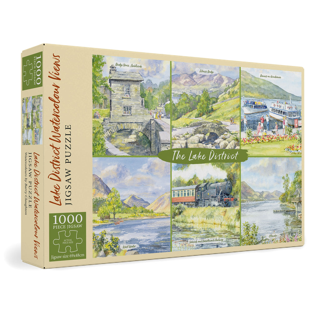 Lake District Watercolour Views Jigsaw - Box
