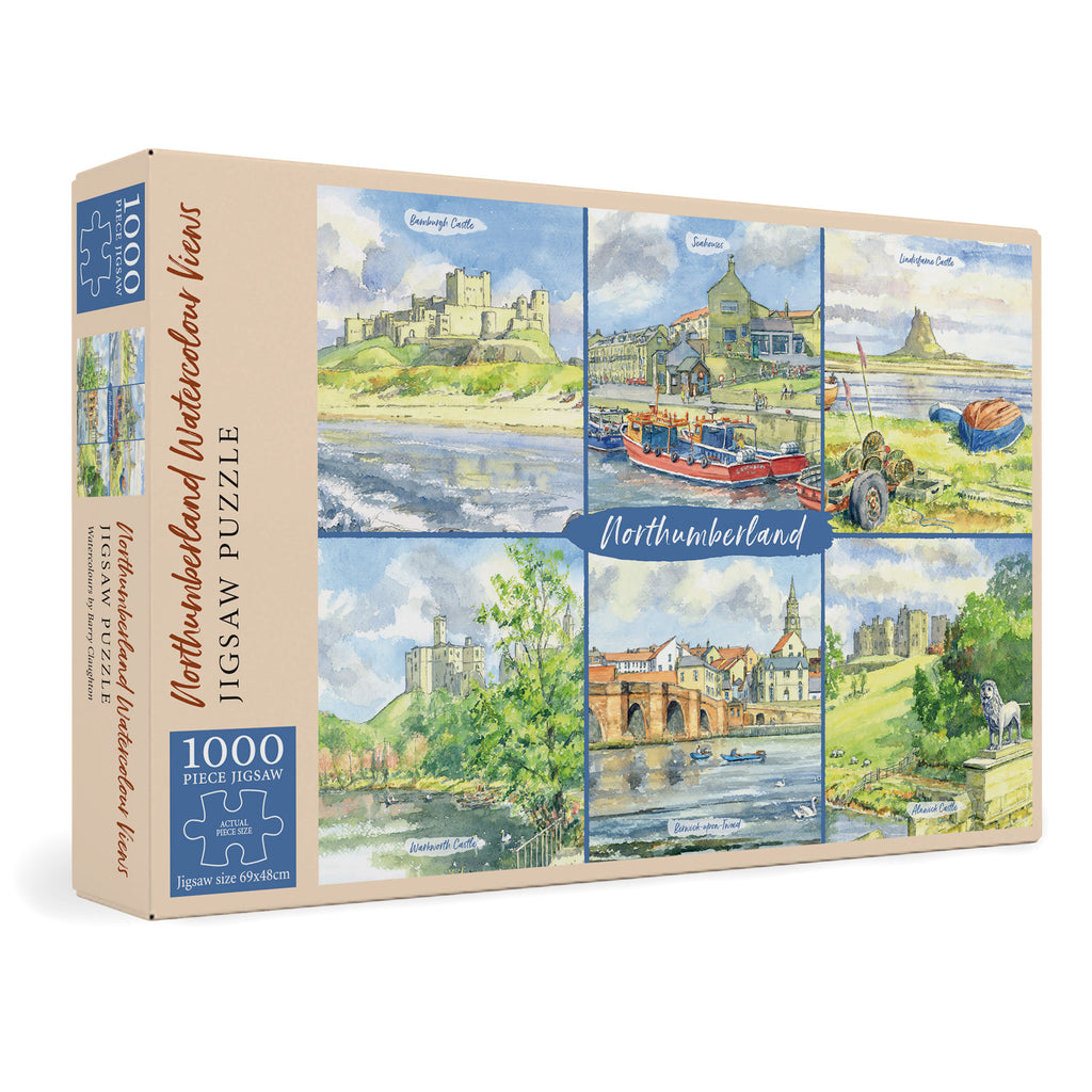 Northumberland Watercolour Views 1,000 Piece Jigsaw - box