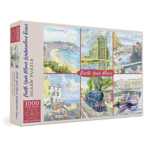 North York Moors Watercolour Views Jigsaw - box