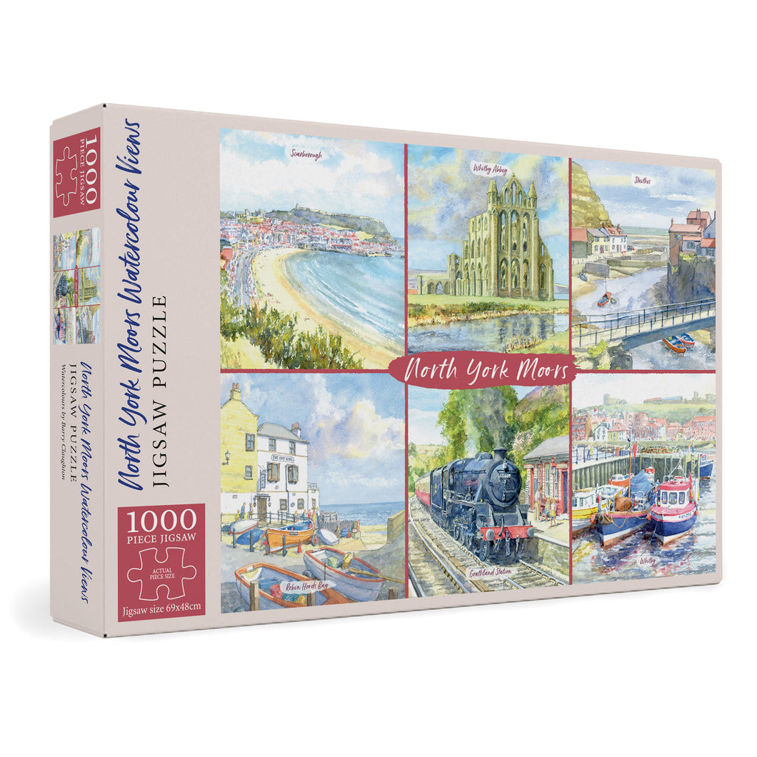 North York Moors Watercolour Views Jigsaw - box