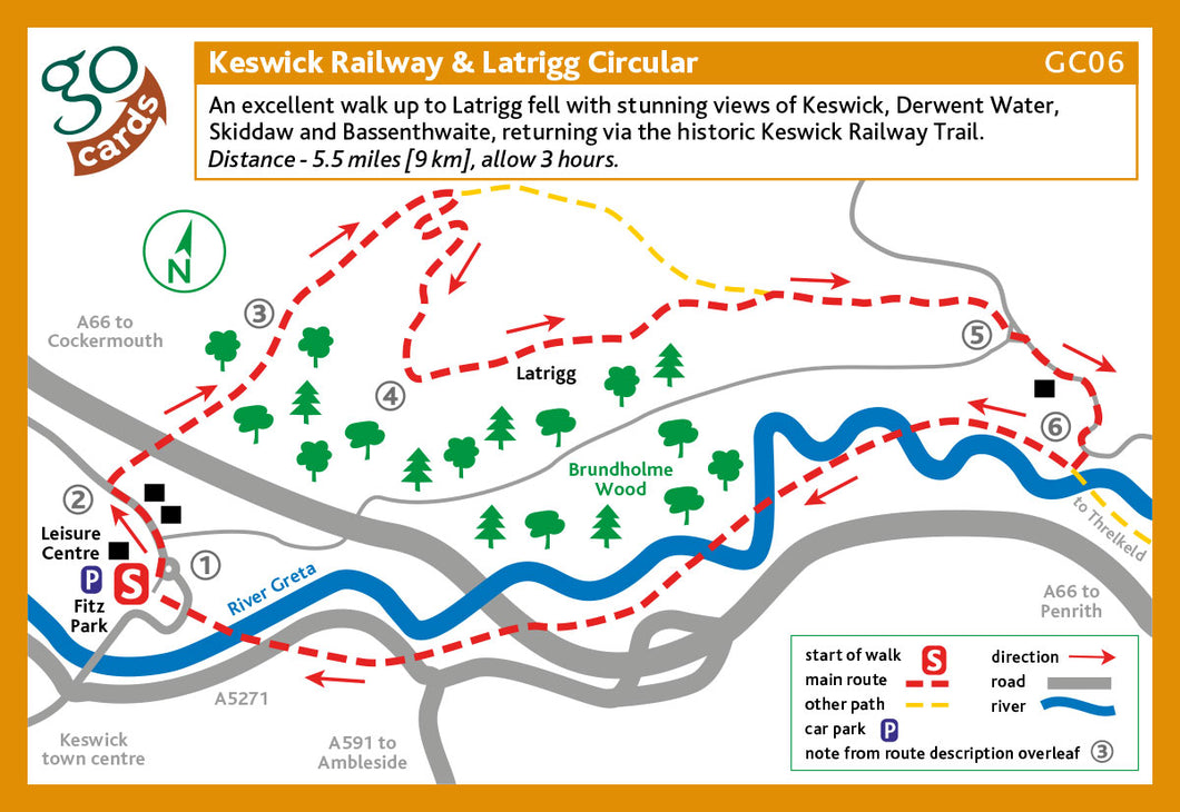 Keswick Railway & Latrigg Circular Walk Go Card