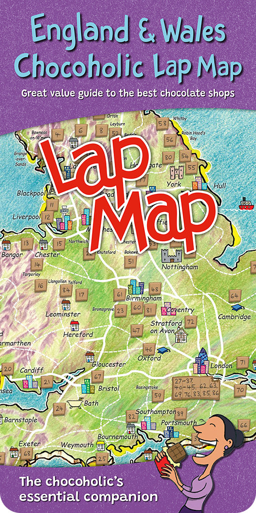 England & Wales Chocoholics Lap Map | Great Stuff from Cardtoons