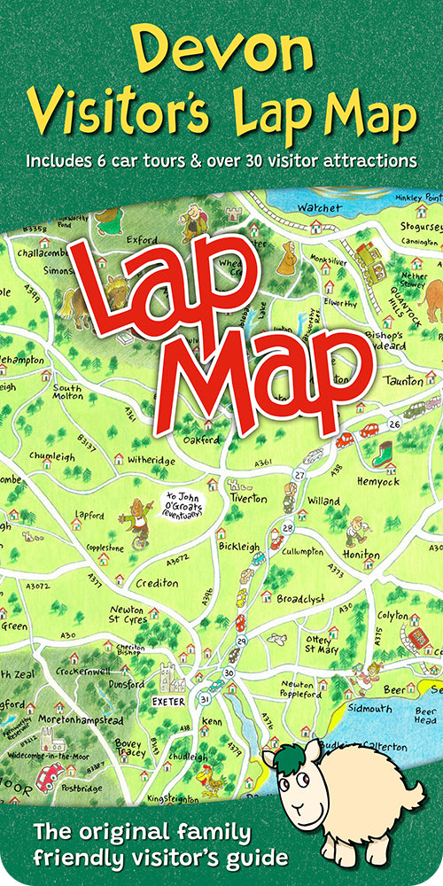 Devon Visitors Lap Map | Great Stuff from Cardtoons