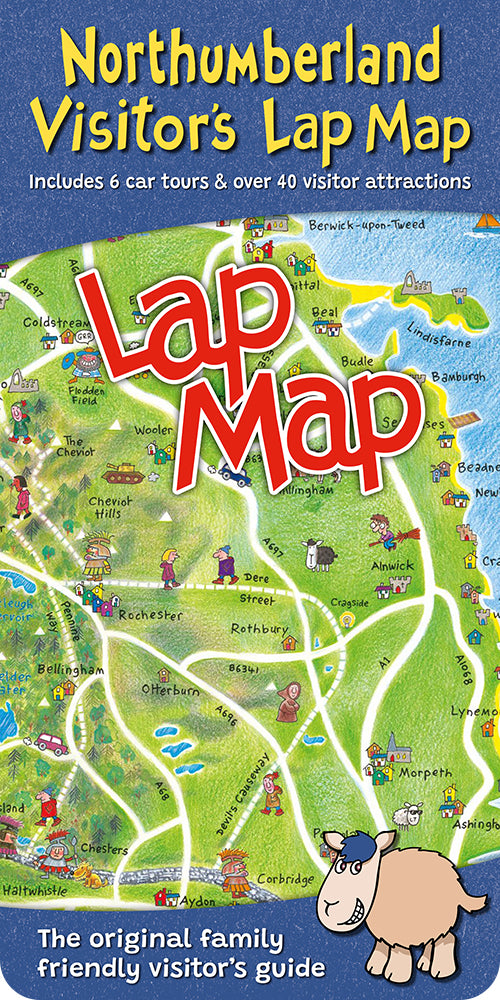 Northumberland Visitors Lap Map | Great Stuff from Cardtoons