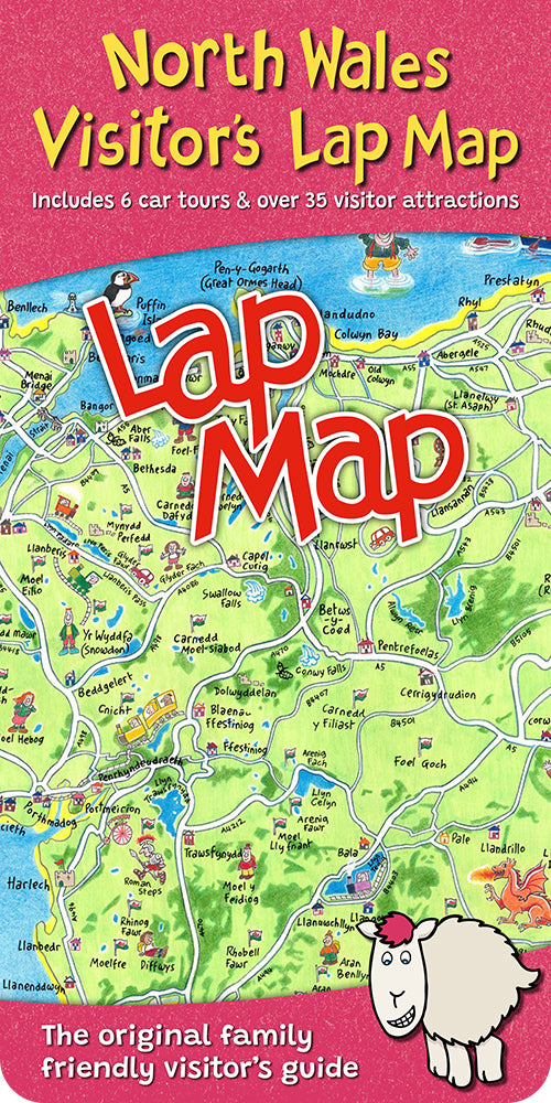 North Wales Lap Map | Great Stuff from Cardtoons