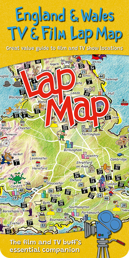 England & Wales TV & Film Locations Lap Map | Great Stuff from Cardtoons