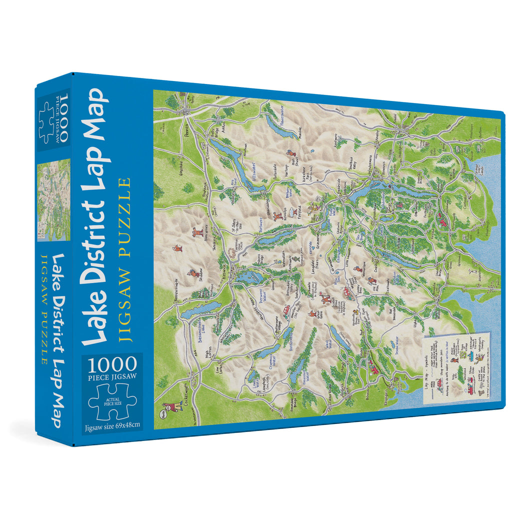 Lake District Lap Map 1,000 Jigsaw - box