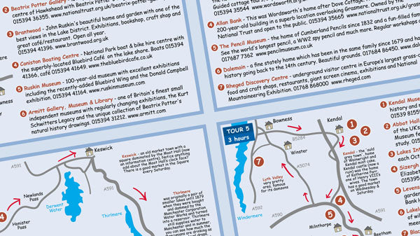 Part of the Lake District Visitors Lap Map