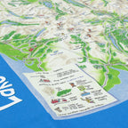 Lake District Lap Map Cotton Tote Bag closeup