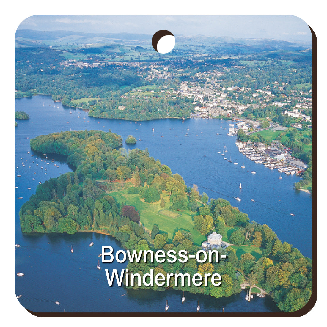 Bowness-on-Windermere Wooden Keyring | Great Stuff from Cardtoons