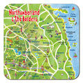 North York Moors lap map coaster by Cardtoons Publications