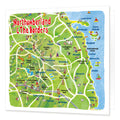 Northumberland Lap Map Greetings Card