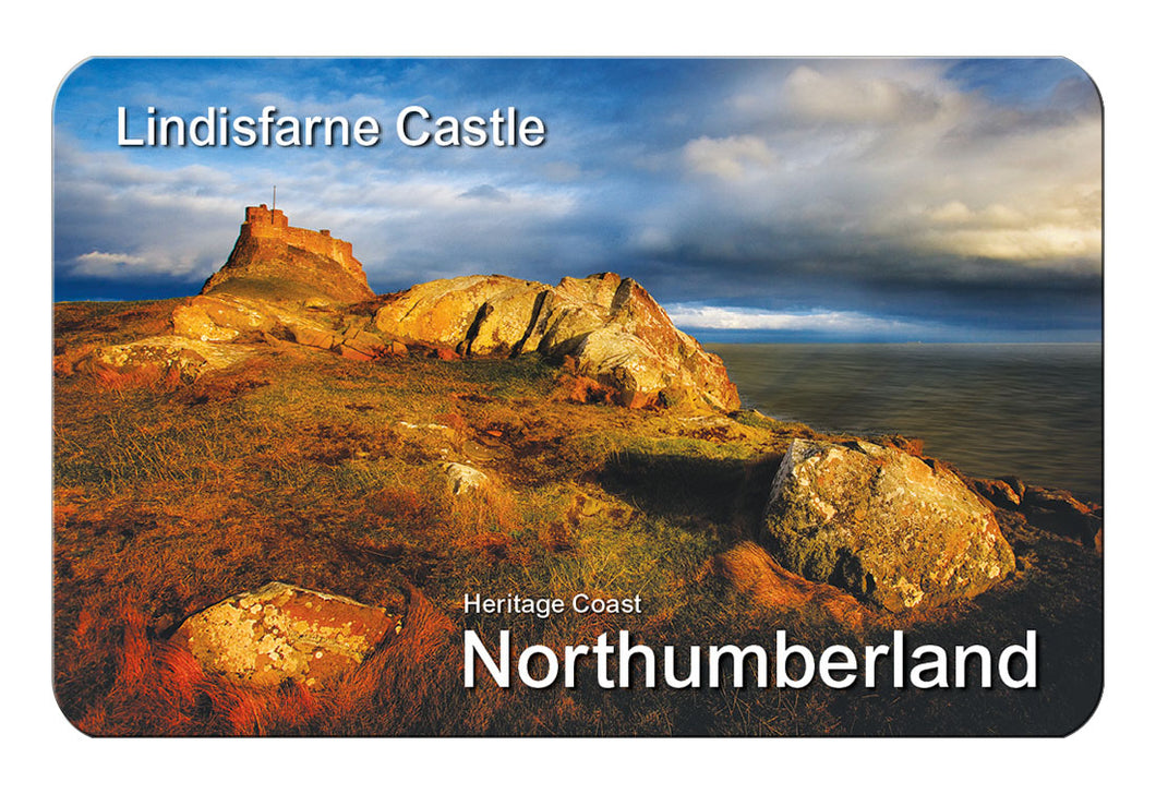 Lindisfarne Castle flexible fridge magnet - Great Stuff from Cardtoons