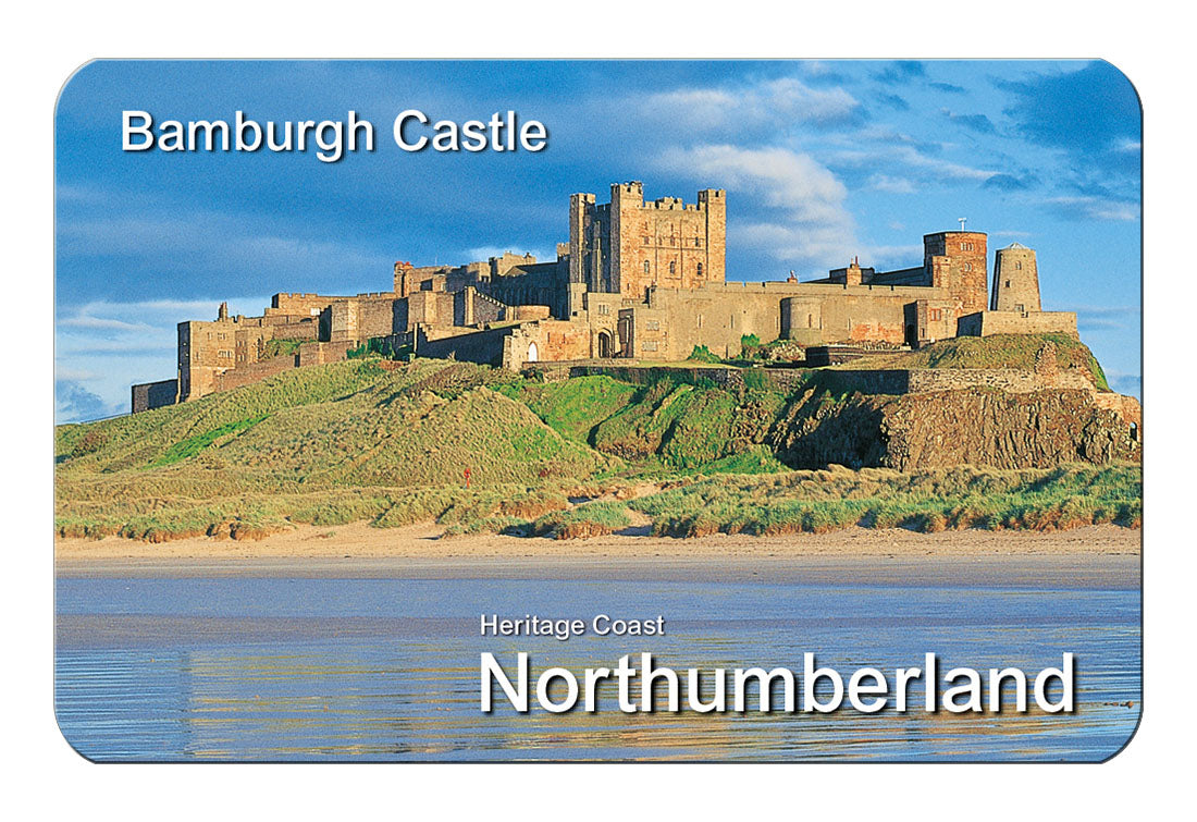 Bamburgh Castle flexible fridge magnet - Great Stuff from Cardtoons
