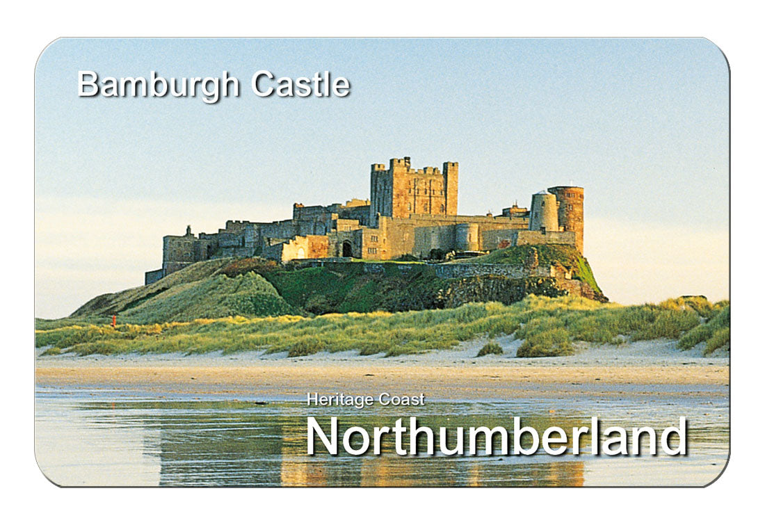 Bamburgh Castle flexible fridge magnet - Great Stuff from Cardtoons
