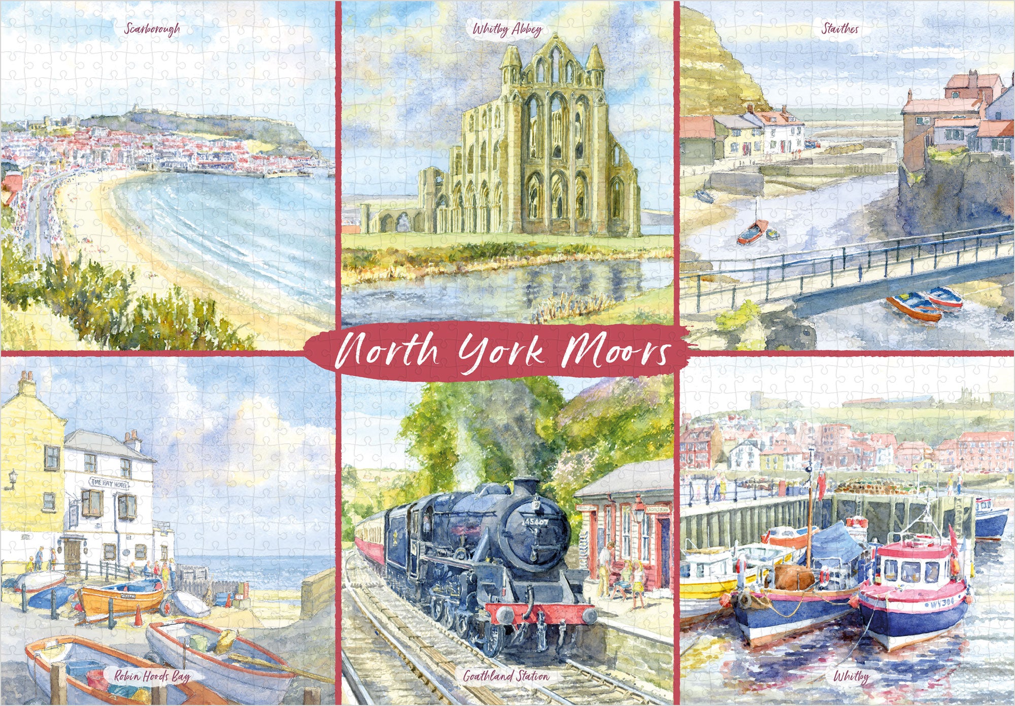 North York Moors Watercolour Views Jigsaw