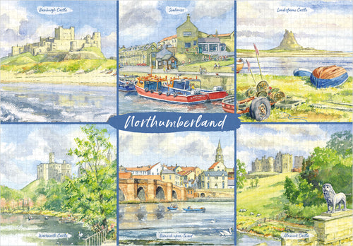 Northumberland Watercolour Views 1,000 Piece Jigsaw