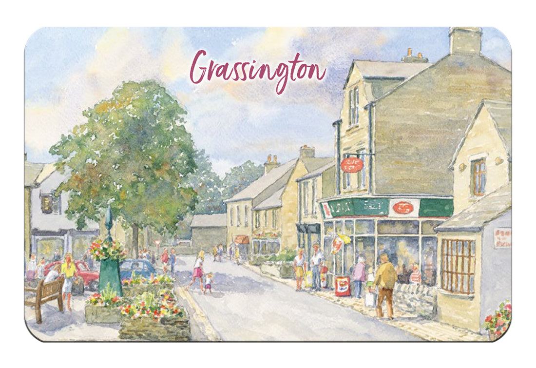 Grassington Watercolour Flexible Fridge Magnet - Great Stuff from Cardtoons