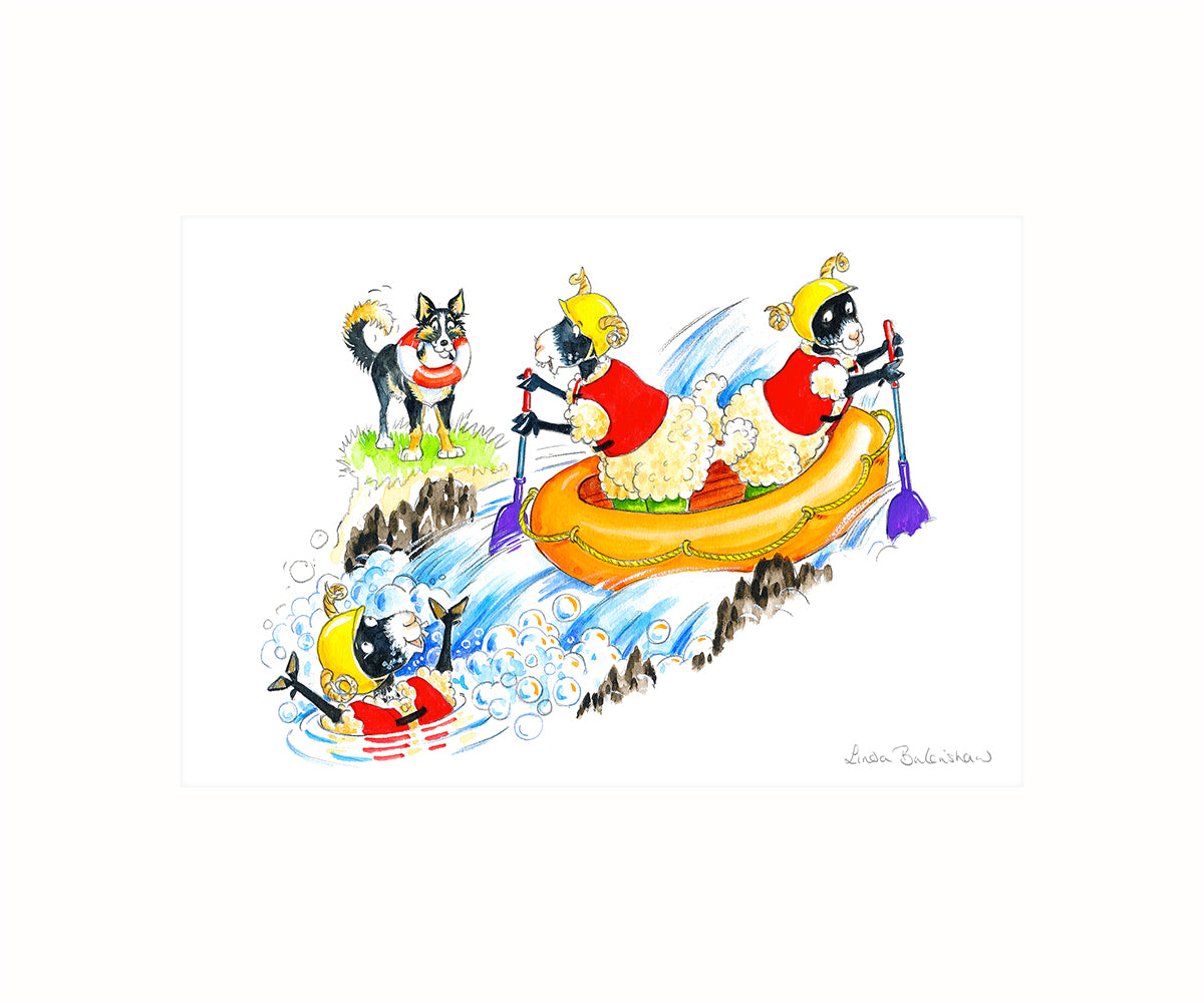 Country Comicals - "Woolly Gully" Art Print