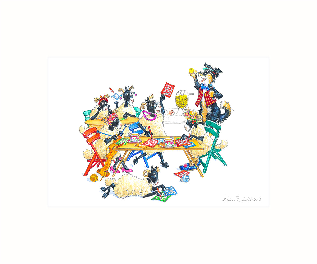 Country Comicals - "Bingo!" Art Print