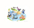 Country Comicals - "Wild Swimming!" Art Print