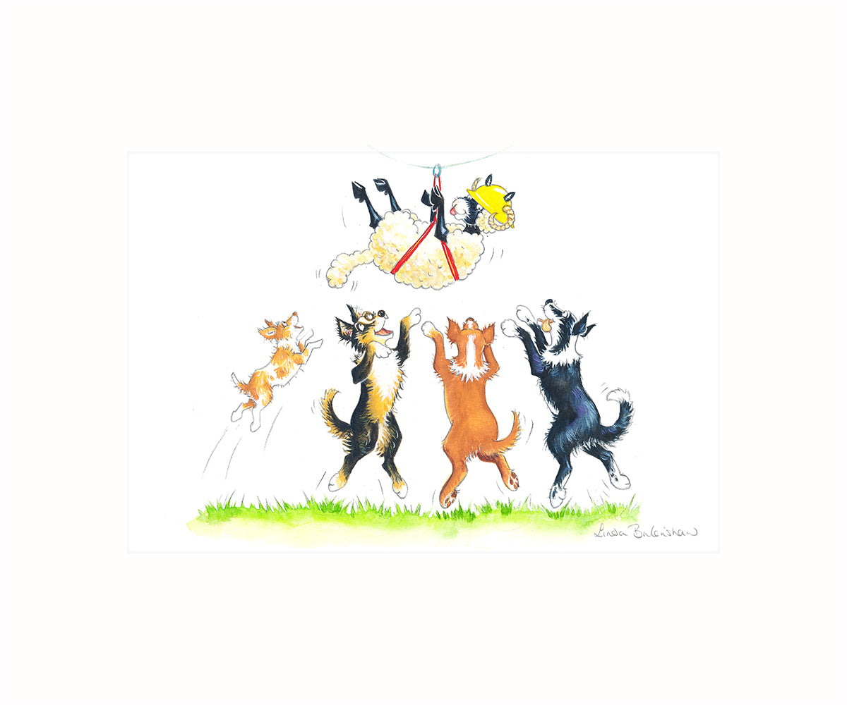 Country Comicals - "Woolly Jumpers!" Art Print