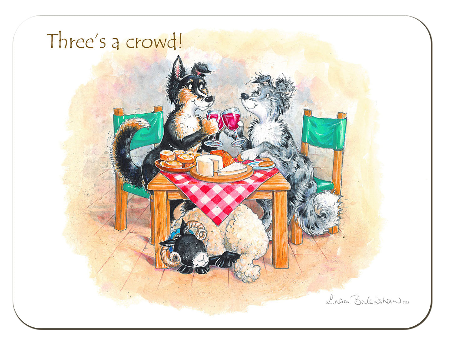 Country Comicals "Three's a Crowd" tablemat
