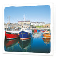 Seahouses Harbour Greetings Card