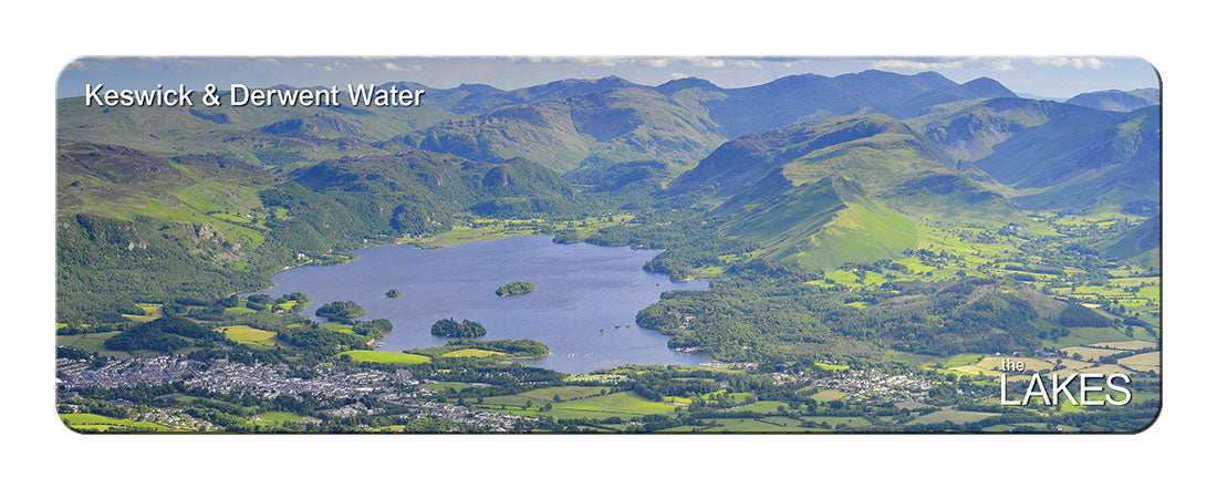 Keswick and Derwent Water panoramic fridge magnet - Great Stuff from Cardtoons
