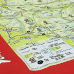 Yorkshire Dales Lap Map Cotton Tote Bag closeup