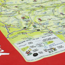 Load image into Gallery viewer, Yorkshire Dales Lap Map Cotton Tote Bag closeup
