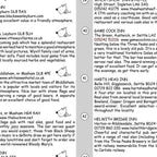 Yorkshire Dales Pub Grub Lap Map closeup of inner panel