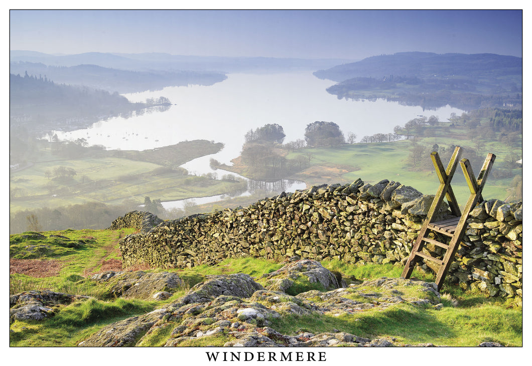 Windermere from Todd Crag Postcard from Cardtoons