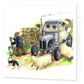 Country Comicals "Sheep Driving" Greetings Card by Linda Birkinshaw