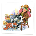 Country Comicals "Cat Napping" Greetings Card by Linda Birkinshaw