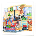 Country Comicals "Country Kitchen" Greetings Card by Linda Birkinshaw