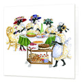 Country Comicals "Ladies Who Lunch" Greetings Card by Linda Birkinshaw