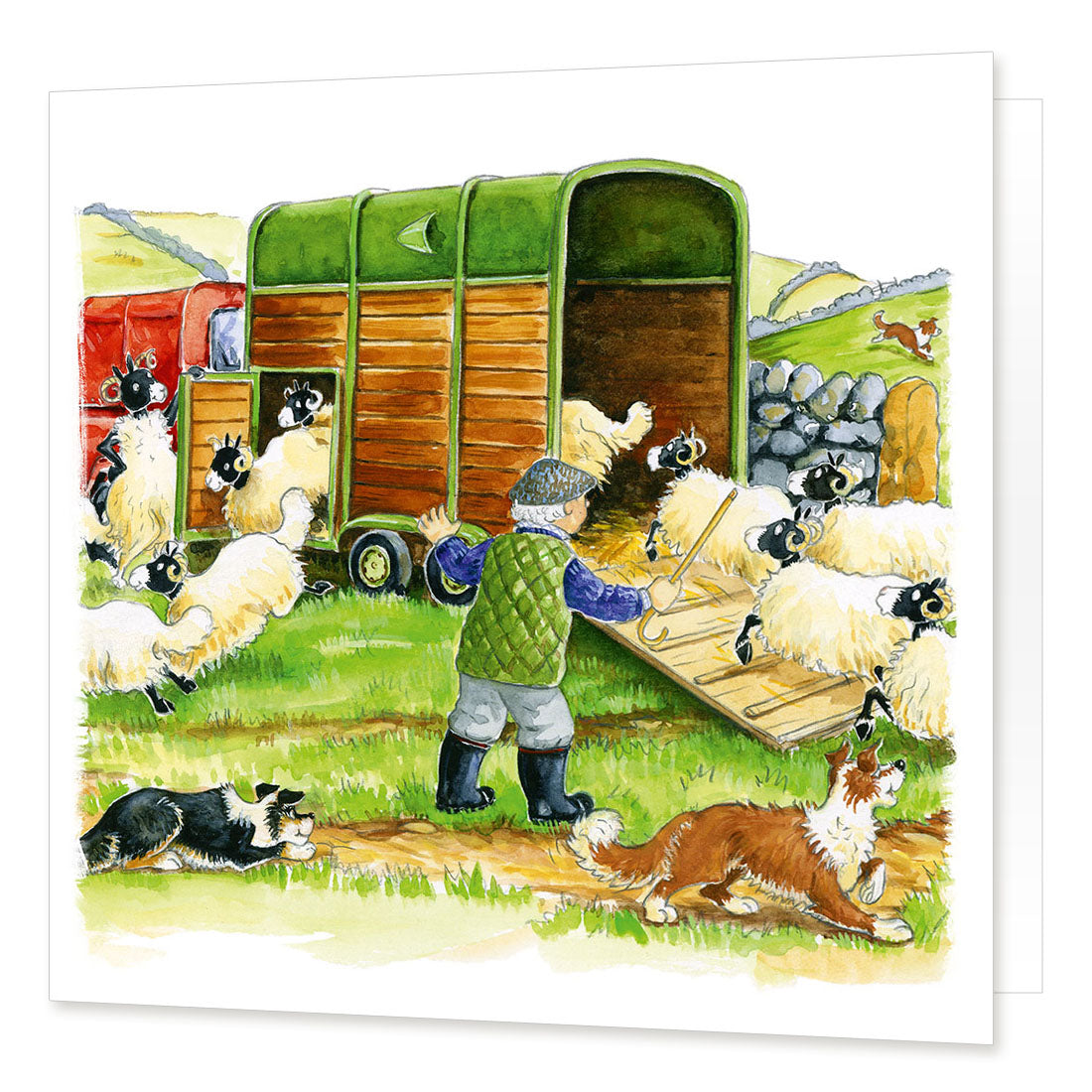 Country Comicals "In And Out" Greetings Card by Linda Birkinshaw