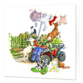 Country Comicals "Goat Havoc" Greetings Card by Linda Birkinshaw