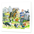 Country Comicals "Lunch Break" Greetings Card by Linda Birkinshaw