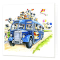 Country Comicals "On Tour" Greetings Card by Linda Birkinshaw