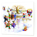 Country Comicals "Dogs On Ice" Greetings Card by Linda Birkinshaw