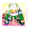 Country Comicals "Christmas Dinner" Christmas Card by Linda Birkinshaw