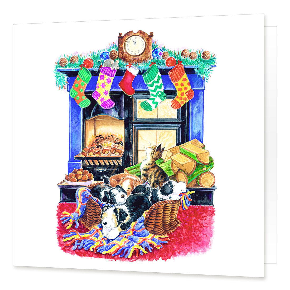 Country Comicals "The Midnight Hour" Christmas Card by Linda Birkinshaw