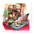 Country Comicals "Plucking The Goose" Christmas Card by Linda Birkinshaw