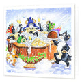 Country Comicals "Woolly Hot Tub" Christmas Card by Linda Birkinshaw