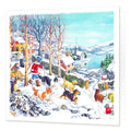 Country Comicals "Winter Walkies" Greetings Card by Linda Birkinshaw