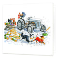 Country Comicals "Chopping Trip" Christmas Card by Linda Birkinshaw
