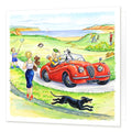 Country Comicals "Gone With The Wind" Greetings Card by Linda Birkinshaw